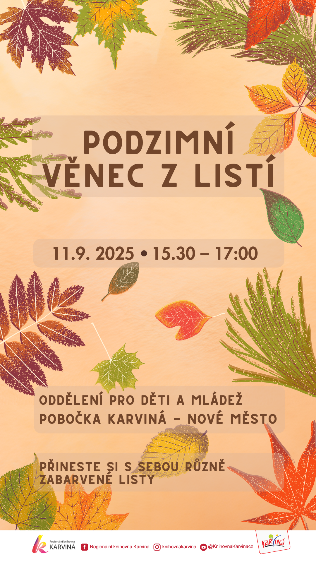 Podzimní věnec z listí